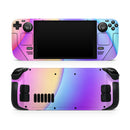 Abstract Neon Wave V6 // Full Body Skin Decal Wrap Kit for the Steam Deck handheld gaming computer