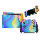 Abstract Neon Wave V7 // Skin Decal Wrap Kit for Nintendo Switch Console & Dock, Joy-Cons, Pro Controller, Lite, 3DS XL, 2DS XL, DSi, or Wii - Vinyl Skin Wrap for Nintendo Switch 2, OLED, Lite, Pro Controller, Wii & Classic Handhelds