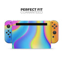 Abstract Neon Wave V7 // Skin Decal Wrap Kit for Nintendo Switch Console & Dock, Joy-Cons, Pro Controller, Lite, 3DS XL, 2DS XL, DSi, or Wii - Vinyl Skin Wrap for Nintendo Switch 2, OLED, Lite, Pro Controller, Wii & Classic Handhelds