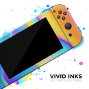 Abstract Neon Wave V7 // Skin Decal Wrap Kit for Nintendo Switch Console & Dock, Joy-Cons, Pro Controller, Lite, 3DS XL, 2DS XL, DSi, or Wii - Vinyl Skin Wrap for Nintendo Switch 2, OLED, Lite, Pro Controller, Wii & Classic Handhelds