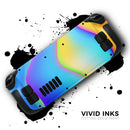 Abstract Neon Wave V7 // Full Body Skin Decal Wrap Kit for the Steam Deck handheld gaming computer