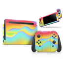 Abstract Neon Wave V8 // Skin Decal Wrap Kit for Nintendo Switch Console & Dock, Joy-Cons, Pro Controller, Lite, 3DS XL, 2DS XL, DSi, or Wii - Vinyl Skin Wrap for Nintendo Switch 2, OLED, Lite, Pro Controller, Wii & Classic Handhelds