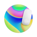 Abstract Neon Wave V9// WaterProof Rubber Foam Backed Anti-Slip Mouse Pad for Home Work Office or Gaming Computer Desk