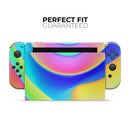 Abstract Neon Wave V9 // Skin Decal Wrap Kit for Nintendo Switch Console & Dock, Joy-Cons, Pro Controller, Lite, 3DS XL, 2DS XL, DSi, or Wii - Vinyl Skin Wrap for Nintendo Switch 2, OLED, Lite, Pro Controller, Wii & Classic Handhelds
