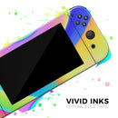 Abstract Neon Wave V9 // Skin Decal Wrap Kit for Nintendo Switch Console & Dock, Joy-Cons, Pro Controller, Lite, 3DS XL, 2DS XL, DSi, or Wii - Vinyl Skin Wrap for Nintendo Switch 2, OLED, Lite, Pro Controller, Wii & Classic Handhelds