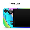Abstract Neon Wave V9 // Full Body Skin Decal Wrap Kit for the Steam Deck handheld gaming computer