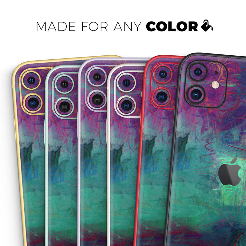 Abstract Oil Painting V3  - Protective Skin Wrap & Decal – Compatible with iPhone SE to iPhone 17 Pro Max (All Models)