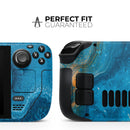 Abstract Oiled Blue Marble // Full Body Skin Decal Wrap Kit for the Steam Deck handheld gaming computer