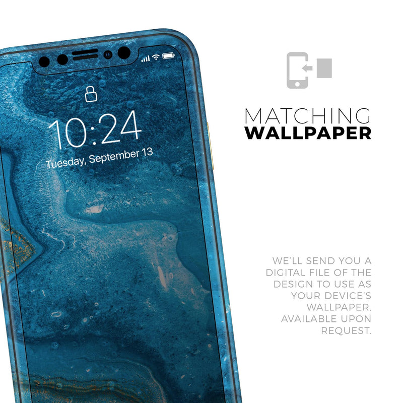 Abstract Oiled Blue Marble // Skin-Kit compatible with the Apple iPhone 14, 13, 12, 12 Pro Max, 12 Mini, 11 Pro, SE, X/XS + (All iPhones Available)