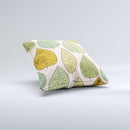 Abstract Pastel Lined-Leaves ink-Fuzed Decorative Throw Pillow