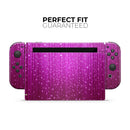Abstract Pink Neon Rain Curtain // Skin Decal Wrap Kit for Nintendo Switch Console & Dock, Joy-Cons, Pro Controller, Lite, 3DS XL, 2DS XL, DSi, or Wii - Vinyl Skin Wrap for Nintendo Switch 2, OLED, Lite, Pro Controller, Wii & Classic Handhelds