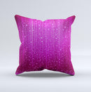 Abstract Pink Neon Rain Curtain ink-Fuzed Decorative Throw Pillow