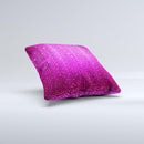 Abstract Pink Neon Rain Curtain ink-Fuzed Decorative Throw Pillow