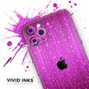 Abstract Pink Neon Rain Curtain  - Protective Skin Wrap & Decal – Compatible with iPhone SE to iPhone 17 Pro Max (All Models)
