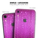 Abstract Pink Neon Rain Curtain - Skin-Kit for the Apple iPhone XR, XS MAX, XS/X, 8/8+, 7/7+, 5/5S/SE (All iPhones Available)