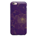 Abstract Purple and Gold Geometric Shapes iPhone 6/6s or 6/6s Plus 2-Piece Hybrid INK-Fuzed Case