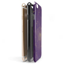 Abstract Purple and Gold Geometric Shapes iPhone 6/6s or 6/6s Plus 2-Piece Hybrid INK-Fuzed Case
