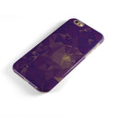 Abstract Purple and Gold Geometric Shapes iPhone 6/6s or 6/6s Plus 2-Piece Hybrid INK-Fuzed Case