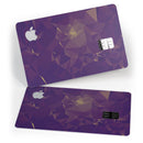Abstract Purple and Gold Geometric Shapes - Premium Protective Decal Skin-Kit for the Apple Credit Card
