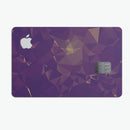 Abstract Purple and Gold Geometric Shapes - Premium Protective Decal Skin-Kit for the Apple Credit Card