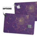 Abstract Purple and Gold Geometric Shapes - Premium Protective Decal Skin-Kit for the Apple Credit Card