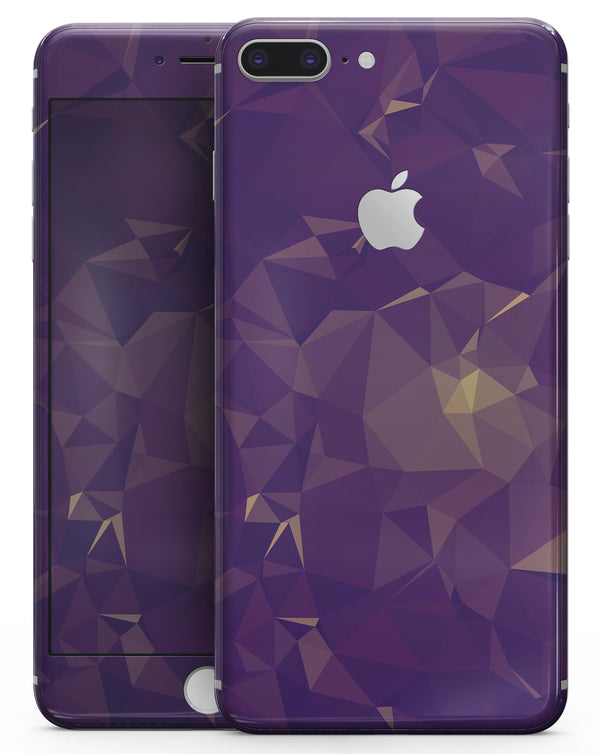 Abstract Purple and Gold Geometric Shapes - Skin-kit for the iPhone 8 or 8 Plus