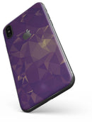 Abstract Purple and Gold Geometric Shapes - iPhone X Skin-Kit