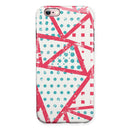 Abstract Red and Teal Overlaps iPhone 6/6s or 6/6s Plus 2-Piece Hybrid INK-Fuzed Case
