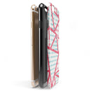 Abstract Red and Teal Overlaps iPhone 6/6s or 6/6s Plus 2-Piece Hybrid INK-Fuzed Case