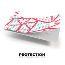 Abstract Red and Teal Overlaps - Premium Protective Decal Skin-Kit for the Apple Credit Card