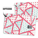 Abstract Red and Teal Overlaps - Premium Protective Decal Skin-Kit for the Apple Credit Card