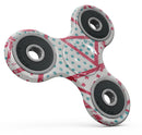 Abstract Red and Teal Overlaps Full-Body Fidget Spinner Skin-Kit