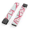 Abstract Red and Teal Overlaps - Premium Decal Protective Skin-Wrap Sticker compatible with the Juul Labs vaping device
