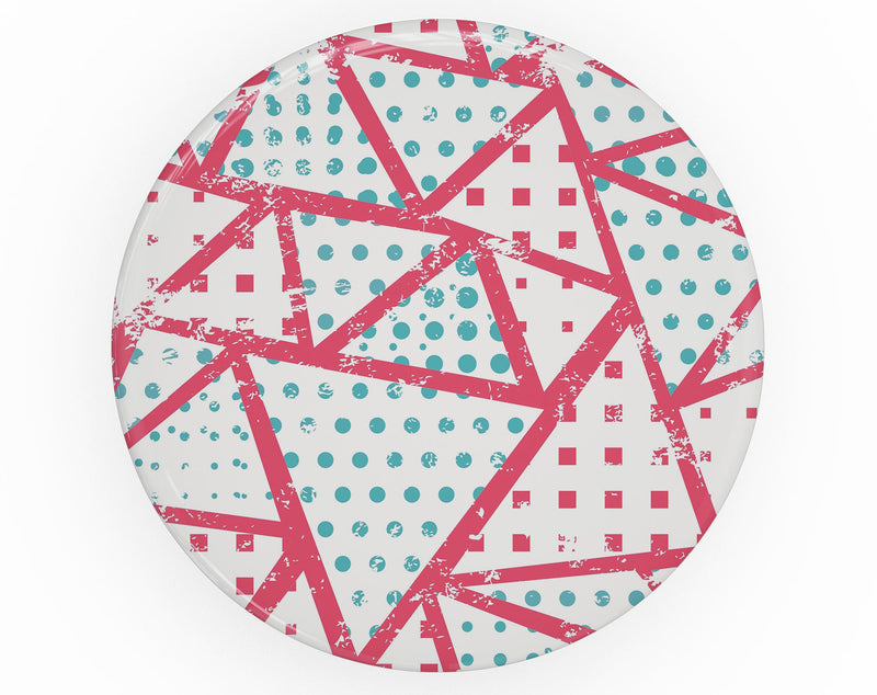 Abstract Red and Teal Overlaps - Skin Kit for PopSockets and other Smartphone Extendable Grips & Stands