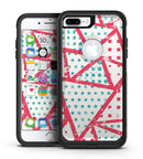 Abstract Red and Teal Overlaps - iPhone 7 or 7 Plus Commuter Case Skin Kit