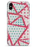 Abstract Red and Teal Overlaps - iPhone X Clipit Case