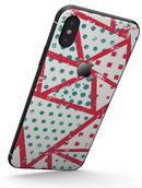 Abstract Red and Teal Overlaps - iPhone X Skin-Kit