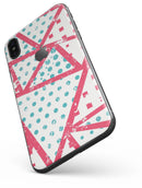 Abstract Red and Teal Overlaps - iPhone X Skin-Kit