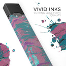 Abstract Retro Pink Wet Paint - Premium Decal Protective Skin-Wrap Sticker compatible with the Juul Labs vaping device