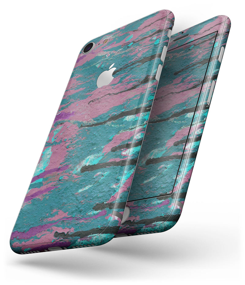 Abstract Retro Pink Wet Paint - Skin-kit for the iPhone 8 or 8 Plus