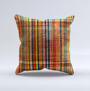 Abstract Retro Stripes ink-Fuzed Decorative Throw Pillow