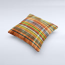 Abstract Retro Stripes ink-Fuzed Decorative Throw Pillow