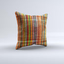 Abstract Retro Stripes ink-Fuzed Decorative Throw Pillow
