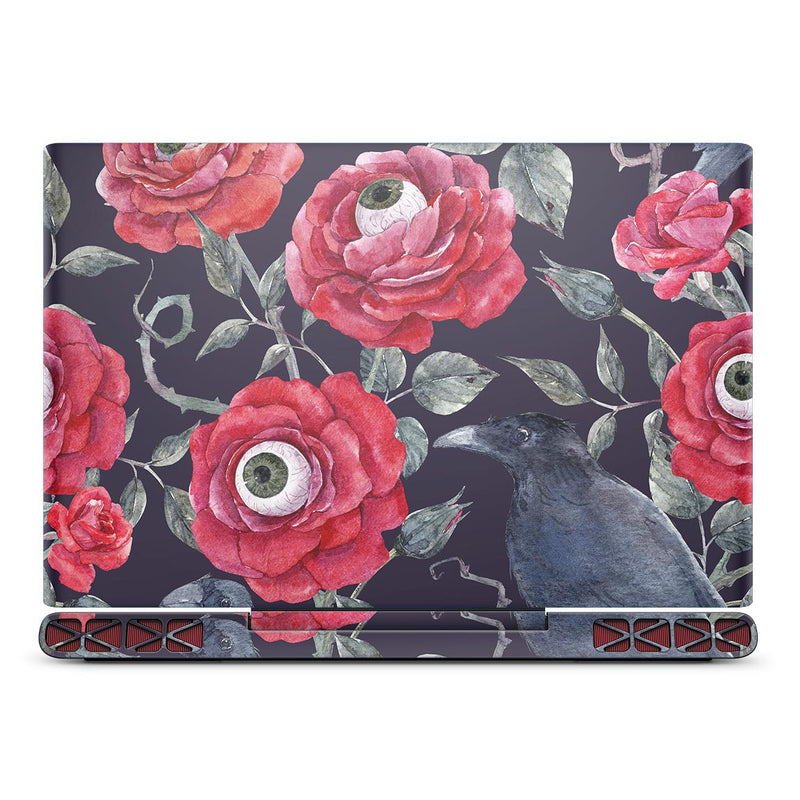 Abstract Roses with Eyes - Full Body Skin Decal Wrap Kit for the Dell Inspiron 15 7000 Gaming Laptop (2017 Model)