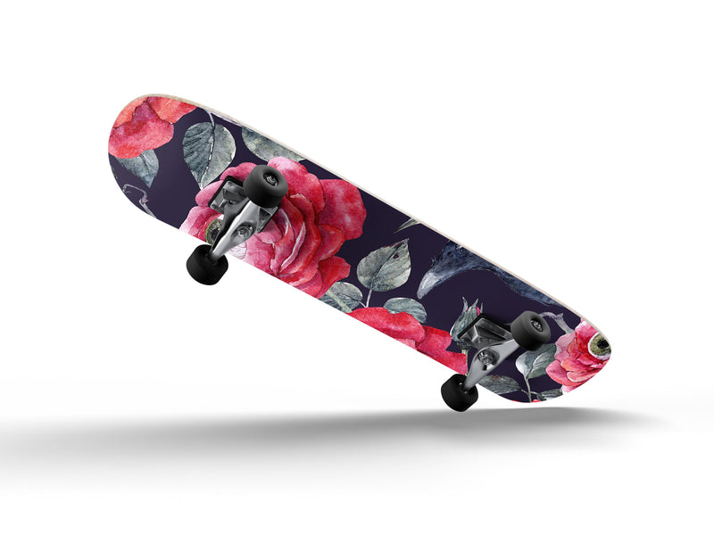 Abstract Roses with Eyes - Full Body Skin Decal Wrap Kit for Skateboard Decks
