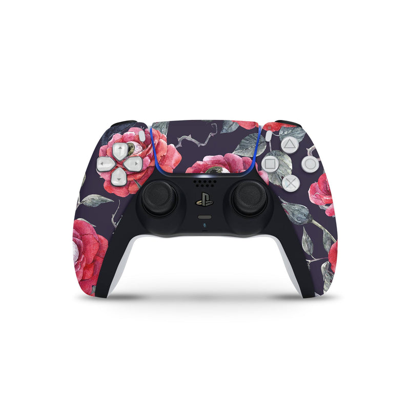Abstract Roses with Eyes - Full Body Skin Decal Wrap Kit for Sony Playstation 5, Playstation 4, Playstation 3, & Controllers