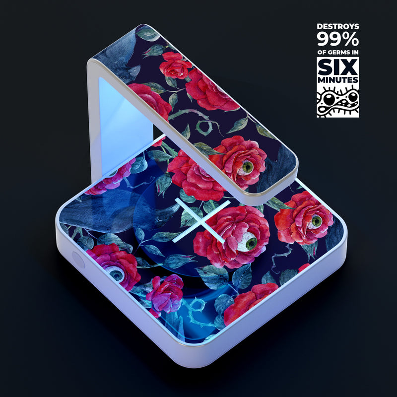 Abstract Roses with Eyes UV Germicidal Sanitizing Sterilizing Wireless Smart Phone Screen Cleaner + Charging Station