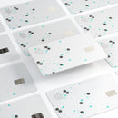 Abstract Scattered Black and Teal Dots - Premium Protective Decal Skin-Kit for the Apple Credit Card
