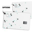 Abstract Scattered Black and Teal Dots - Premium Protective Decal Skin-Kit for the Apple Credit Card