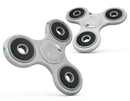 Abstract Scattered Black and Teal Dots Full-Body Fidget Spinner Skin-Kit